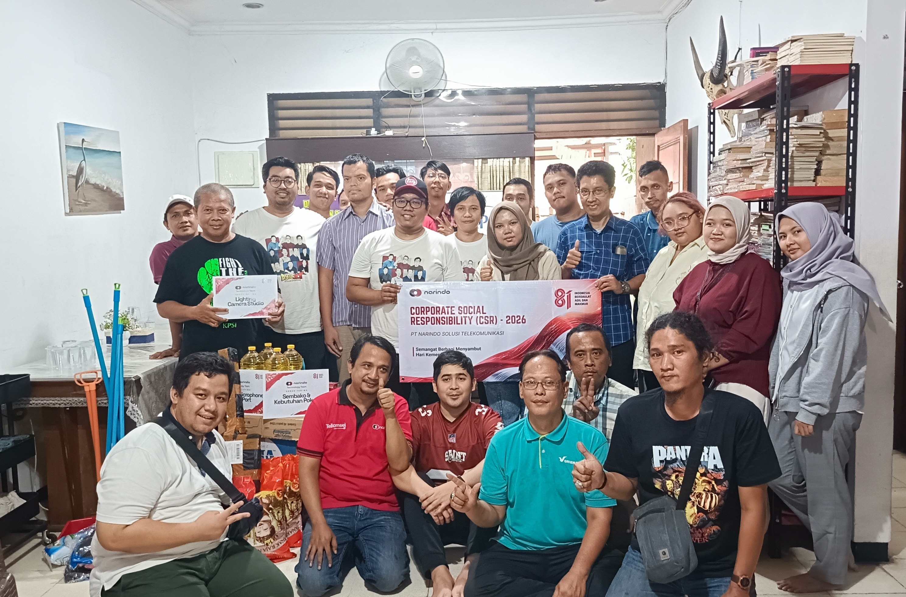 Penyerahan CSR PTNarindo Solusi Telekomunikasi ke KPSI
